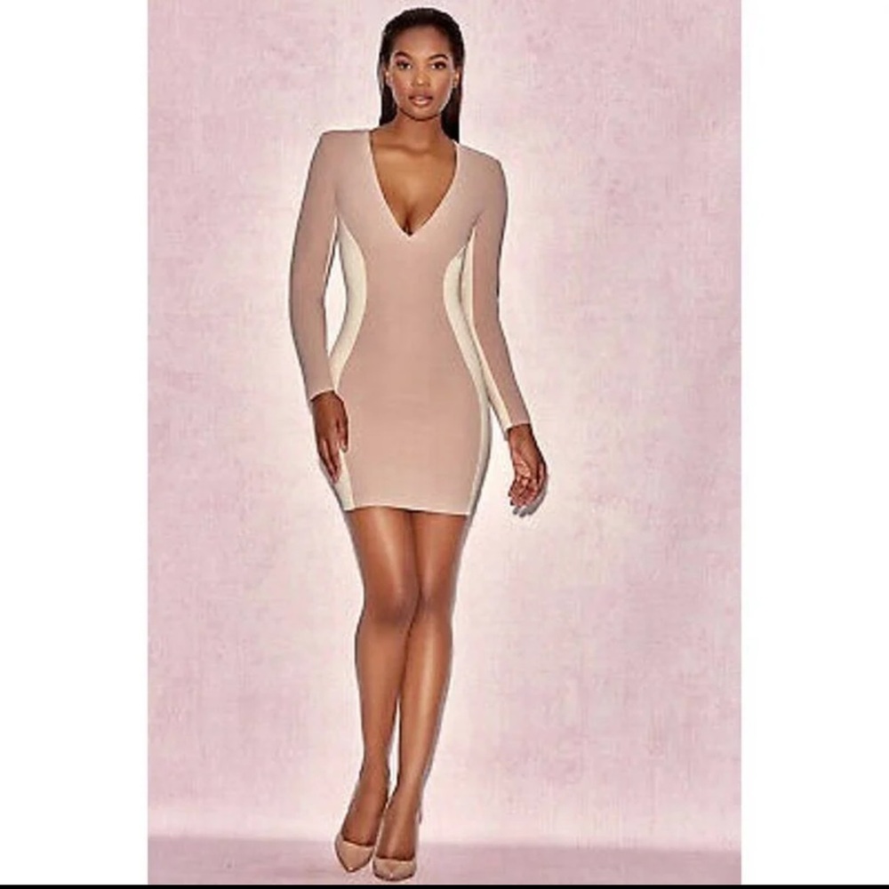 NWT House of CB Felicity Nude Dress S